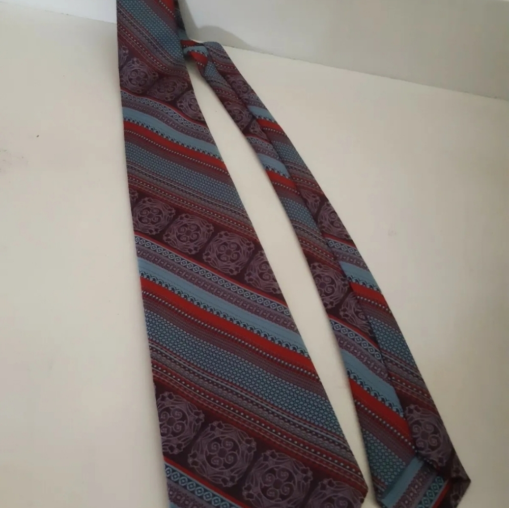 Vintage Abbey Tie 57'' red and bleu